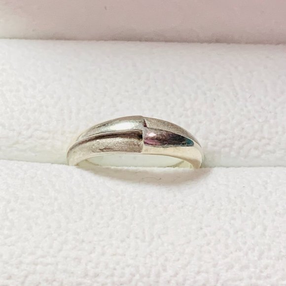 Y2K Vintage 90s 925 Sterling Silver Geometric Ring - Picture 1 of 2